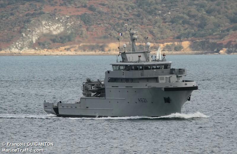 french warship (-) - IMO , MMSI 228762000, Call Sign FATT under the flag of France