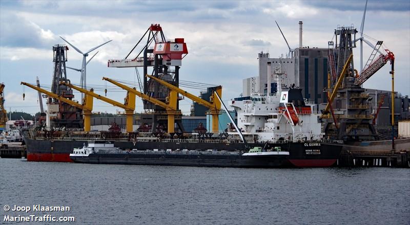 clipper gemma (Bulk Carrier) - IMO 9722338, MMSI 538010390, Call Sign V7A5980 under the flag of Marshall Islands