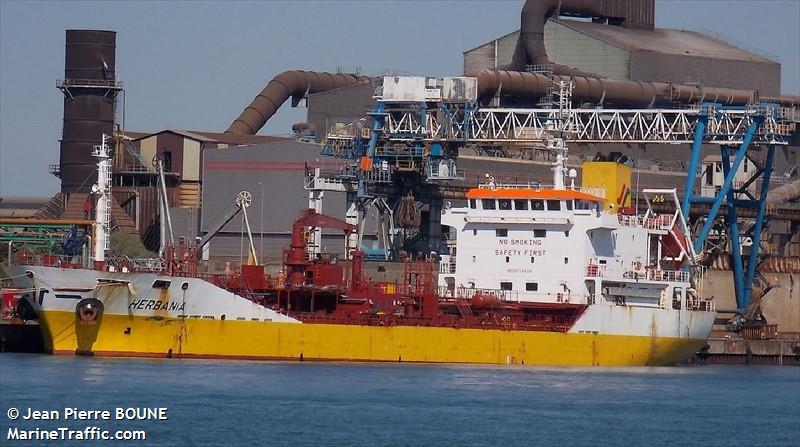 herbania (Chemical/Oil Products Tanker) - IMO 9674828, MMSI 255834000, Call Sign CQVD under the flag of Madeira