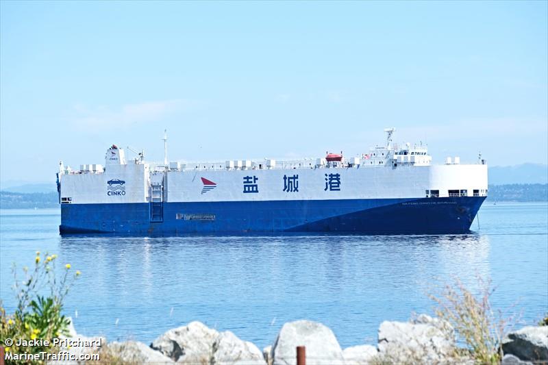dafenggangheshunhao (Vehicles Carrier) - IMO 9188805, MMSI 352002132, Call Sign 3E3808 under the flag of Panama