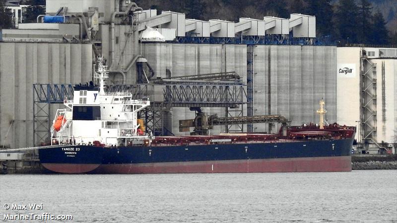 yangze 23 (Bulk Carrier) - IMO 9958224, MMSI 636022242, Call Sign 5LHV6 under the flag of Liberia