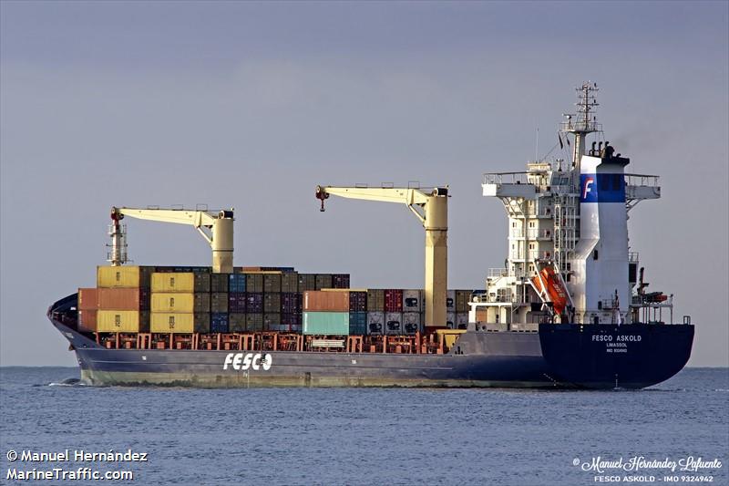 fesco askold (Container Ship) - IMO 9324942, MMSI 636022498, Call Sign 5LJB9 under the flag of Liberia