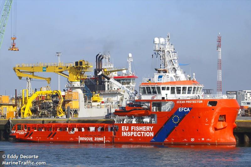 ocean protector (Offshore Tug/Supply Ship) - IMO 9761437, MMSI 255746000, Call Sign CQKL under the flag of Madeira