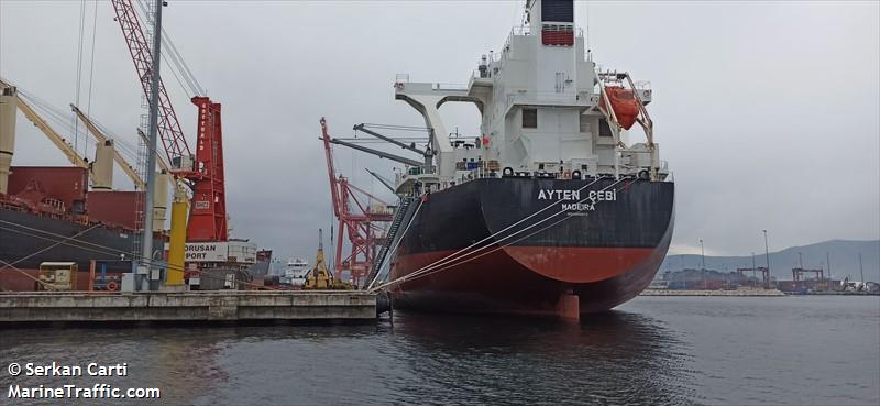 ayten cebi (Bulk Carrier) - IMO 9802243, MMSI 255830000, Call Sign CQVA under the flag of Madeira