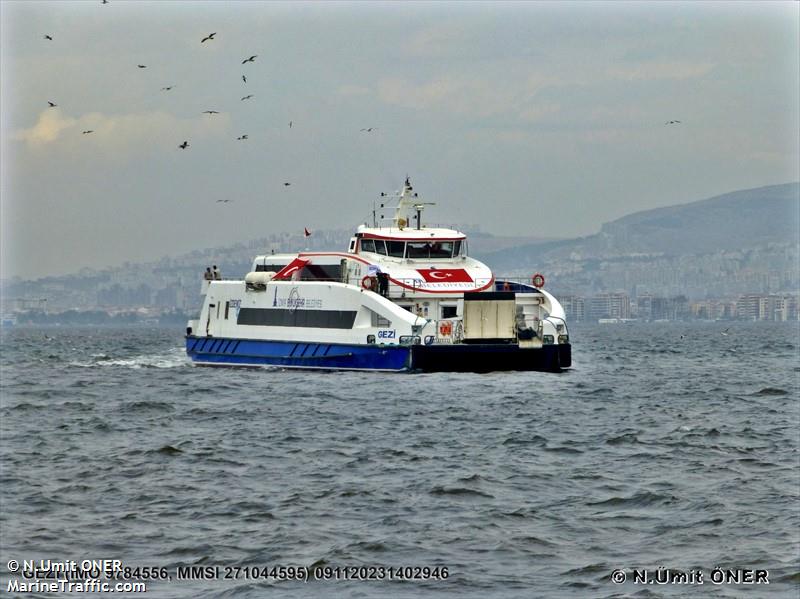 gezi (Passenger ship) - IMO , MMSI 271044595, Call Sign TCA4274 under the flag of Turkey