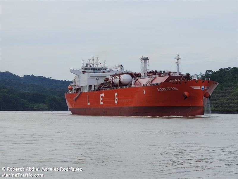gas magnolia (LPG Tanker) - IMO 9919187, MMSI 563174800, Call Sign 9V7705 under the flag of Singapore