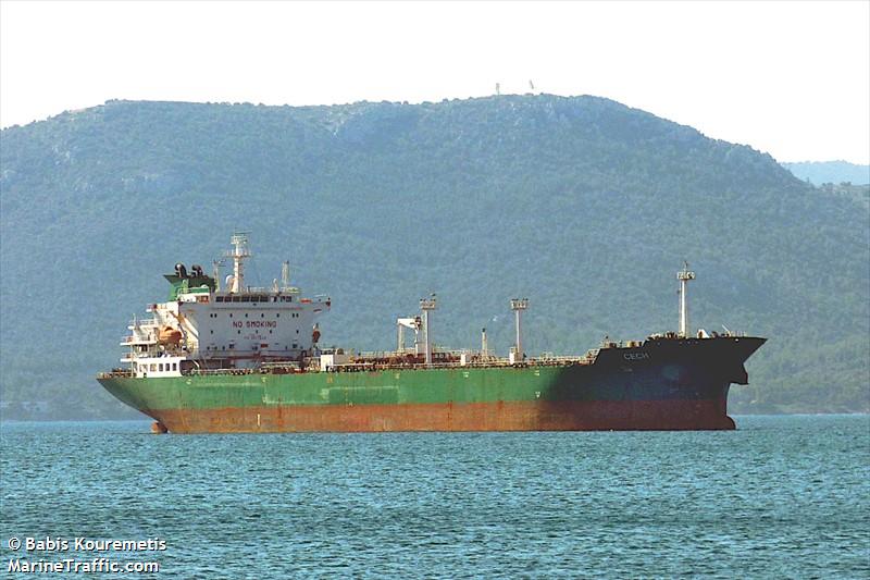 cech (Crude Oil Tanker) - IMO 9617442, MMSI 563180500, Call Sign 9V8656 under the flag of Singapore