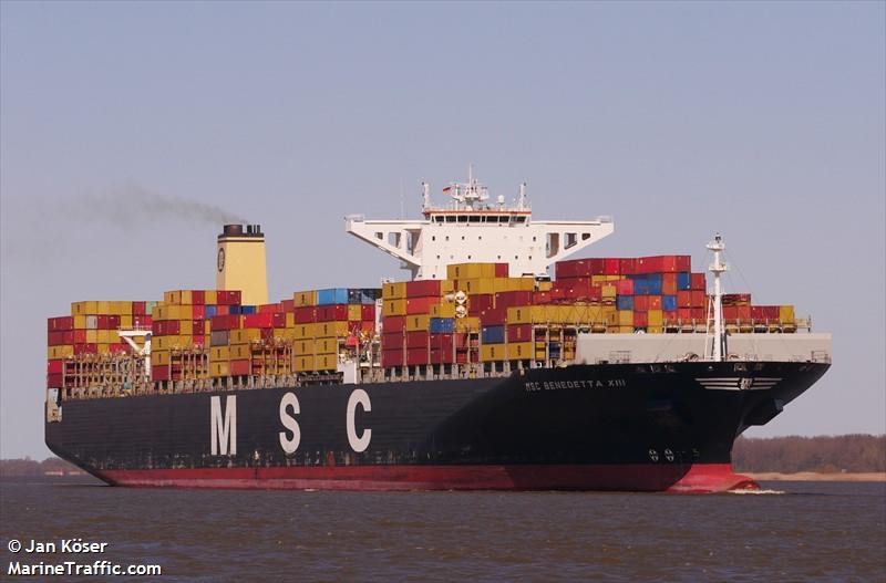 msc benedetta xiii (Container Ship) - IMO 9465253, MMSI 636022293, Call Sign D5OY6 under the flag of Liberia