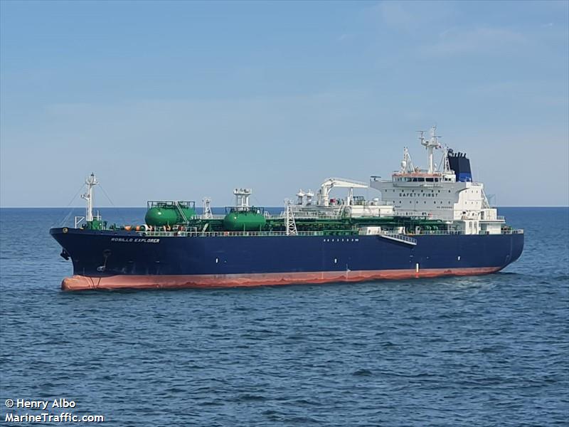 rosillo explorer (LPG Tanker) - IMO 9940423, MMSI 538009983, Call Sign V7A5420 under the flag of Marshall Islands