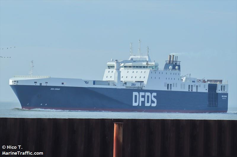 ark dania (Ro-Ro Cargo Ship) - IMO 9609964, MMSI 219596000, Call Sign OZHK2 under the flag of Denmark