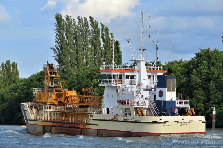 gambe d amfard (Hopper Dredger) - IMO 9375434, MMSI 228267600, Call Sign FNKO under the flag of France