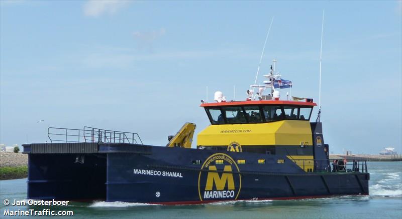 sure shamal (Offshore Tug/Supply Ship) - IMO 9614581, MMSI 235083503, Call Sign 2EAP5 under the flag of United Kingdom (UK)