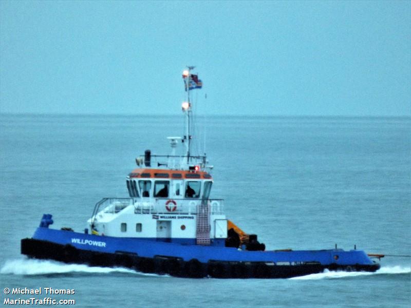 willpower (Tug) - IMO 9220691, MMSI 235104618, Call Sign 2HLL2 under the flag of United Kingdom (UK)