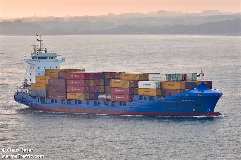 solong (Container Ship) - IMO 9322554, MMSI 255805837, Call Sign CQBI under the flag of Madeira