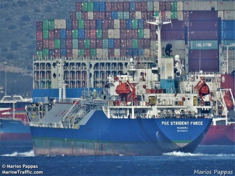 pgc strident force (LPG Tanker) - IMO 9205574, MMSI 255806149, Call Sign CQAE3 under the flag of Madeira