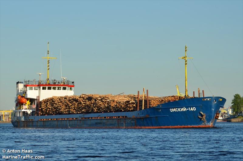 omskiy-140 (General Cargo Ship) - IMO 8867052, MMSI 273315800, Call Sign UANX under the flag of Russia