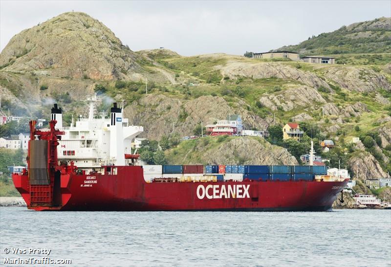 oceanex sanderling (Ro-Ro Cargo Ship) - IMO 7603502, MMSI 316278000, Call Sign VOLG under the flag of Canada