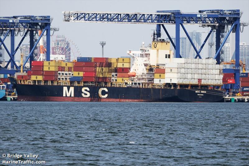 msc imma (Container Ship) - IMO 9124366, MMSI 355714000, Call Sign 3ETY3 under the flag of Panama