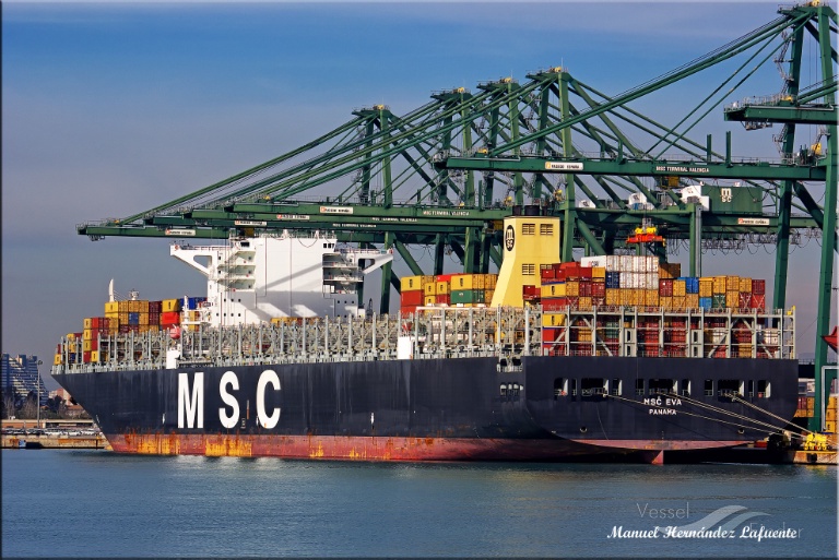 msc eva (Container Ship) - IMO 9401130, MMSI 371218000, Call Sign 3EVM7 under the flag of Panama