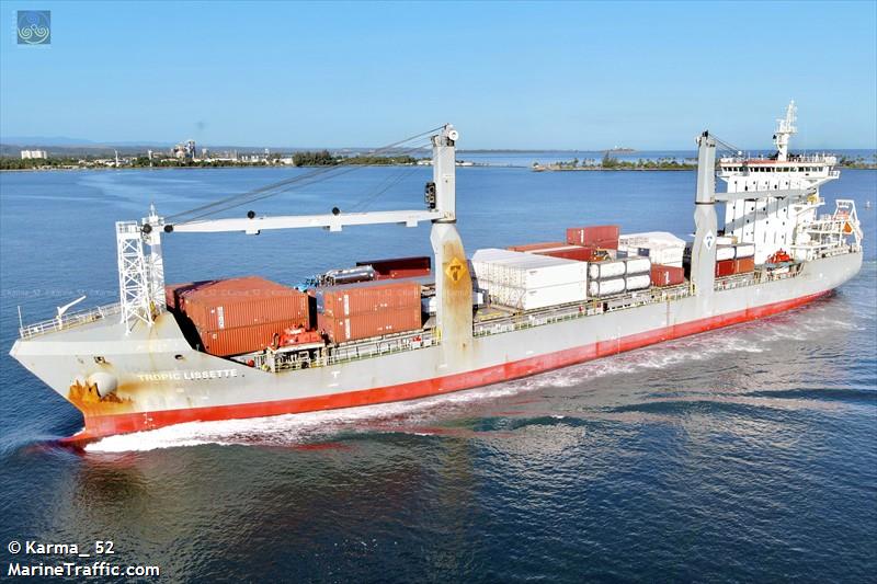 tropic lissette (Container Ship) - IMO 9819959, MMSI 377901123, Call Sign J8QY1 under the flag of St Vincent & Grenadines