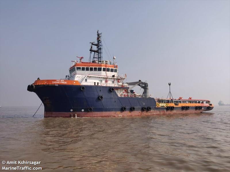 sagar pride (Offshore Tug/Supply Ship) - IMO 9336232, MMSI 419001409, Call Sign VTAE under the flag of India