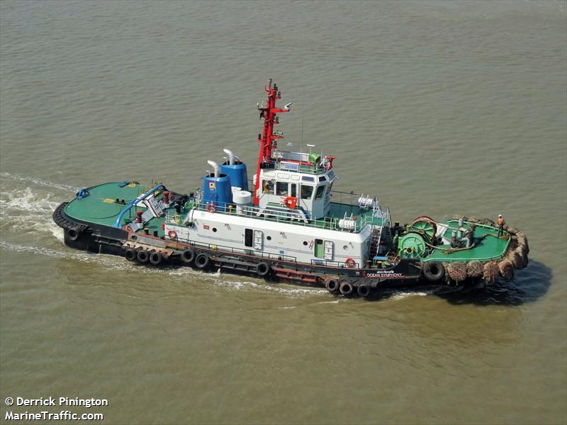 ocean symphony (Tug) - IMO 9400667, MMSI 419064300, Call Sign AUNO under the flag of India