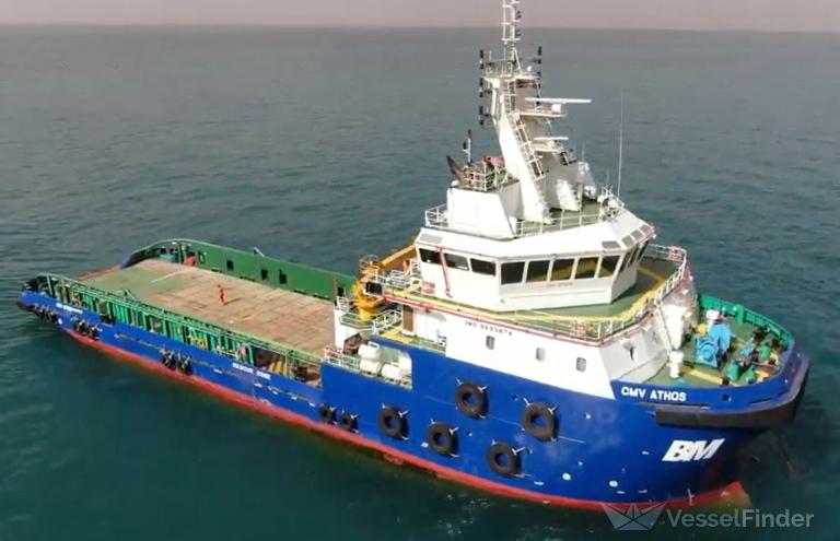 cmv athos (Offshore Tug/Supply Ship) - IMO 9693874, MMSI 503000126, Call Sign VMER under the flag of Australia
