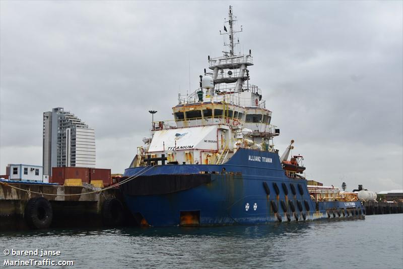 allianz titanium (Offshore Tug/Supply Ship) - IMO 9505259, MMSI 538006989, Call Sign V7TV4 under the flag of Marshall Islands