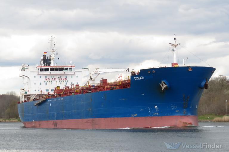 dinah (Chemical/Oil Products Tanker) - IMO 9353149, MMSI 538008427, Call Sign V7A2347 under the flag of Marshall Islands
