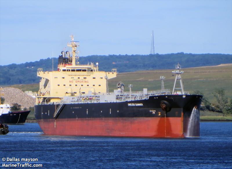 endless summer (Chemical/Oil Products Tanker) - IMO 9425540, MMSI 538008603, Call Sign V7A2561 under the flag of Marshall Islands