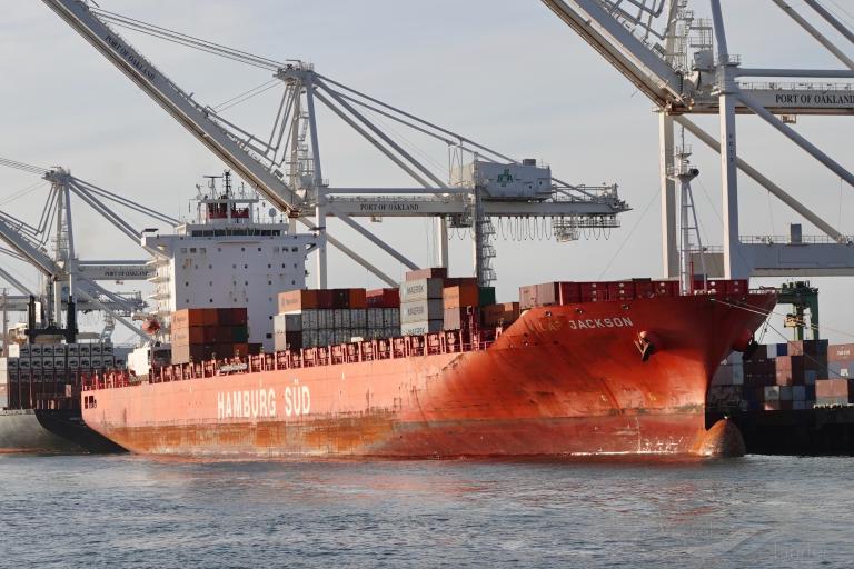 cap jackson (Container Ship) - IMO 9484560, MMSI 563052600, Call Sign 9V2249 under the flag of Singapore