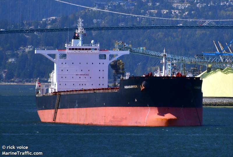 aquasurfer (Bulk Carrier) - IMO 9482940, MMSI 636018336, Call Sign D5PG7 under the flag of Liberia