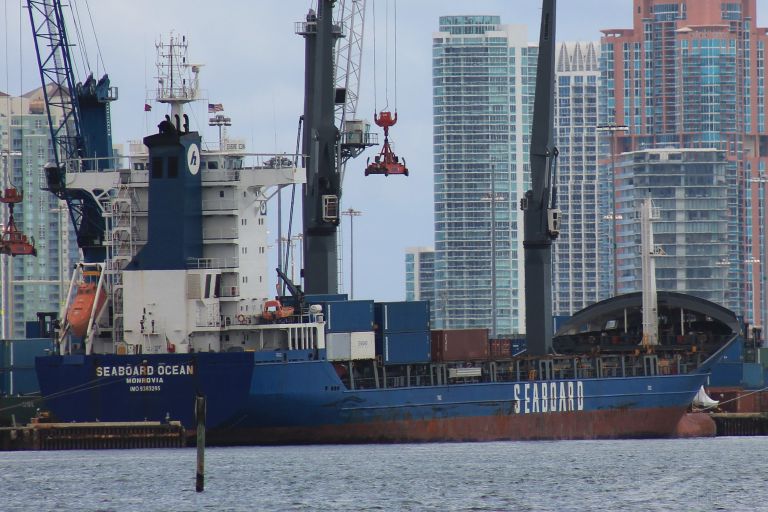 seaboard ocean (Container Ship) - IMO 9383285, MMSI 636091731, Call Sign A8SB7 under the flag of Liberia