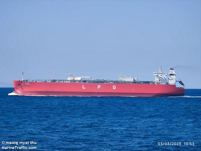 gas justesen (LPG Tanker) - IMO 9940992, MMSI 352002349, Call Sign 3E2279 under the flag of Panama