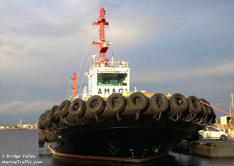 amagi maru (Tug) - IMO , MMSI 431005552, Call Sign JD3704 under the flag of Japan