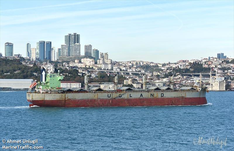 omorfi (Bulk Carrier) - IMO 9494060, MMSI 538010497, Call Sign V7A6124 under the flag of Marshall Islands