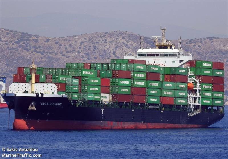 vega coligny (Container Ship) - IMO 9939876, MMSI 538010322, Call Sign V7A5892 under the flag of Marshall Islands