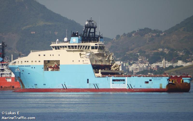 maersk maker (Offshore Tug/Supply Ship) - IMO 9765483, MMSI 710005854, Call Sign PU7308 under the flag of Brazil