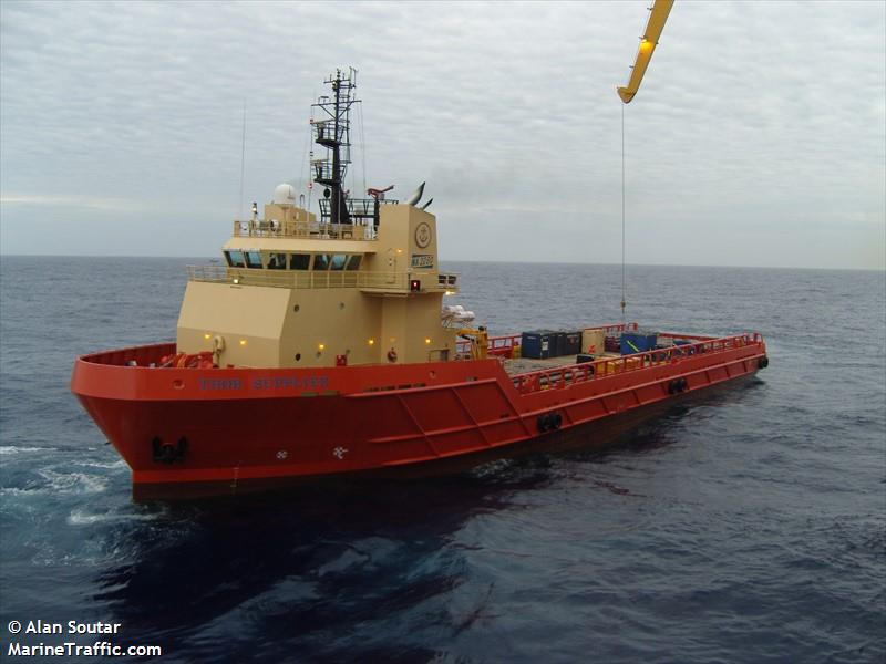 thor supplier (Offshore Tug/Supply Ship) - IMO 9530060, MMSI 710002520, Call Sign PPXP under the flag of Brazil