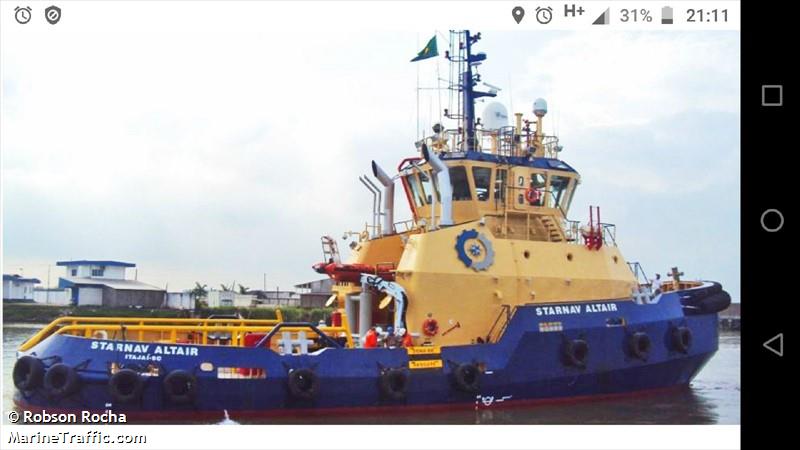 saam altair (Tug) - IMO , MMSI 710018470, Call Sign PPLE under the flag of Brazil