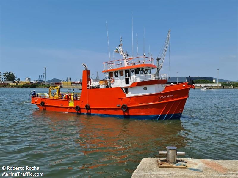 ocean route (Tug) - IMO , MMSI 710024870, Call Sign PQ 6116 under the flag of Brazil