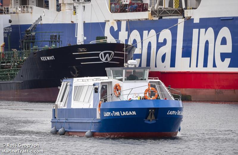 lady of the lagan (Passenger ship) - IMO , MMSI 232046365, Call Sign MNFY2 under the flag of United Kingdom (UK)