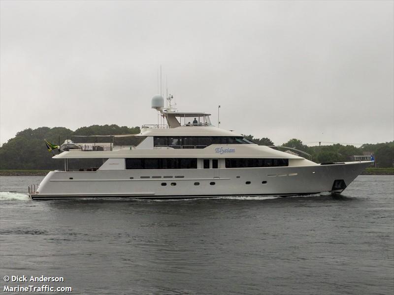 elysian (Pleasure craft) - IMO , MMSI 339094000, Call Sign 6YWA5 under the flag of Jamaica