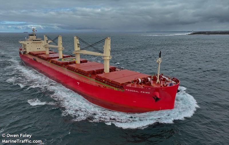 federal prime (Bulk Carrier) - IMO 9950624, MMSI 538010481, Call Sign V7A6101 under the flag of Marshall Islands