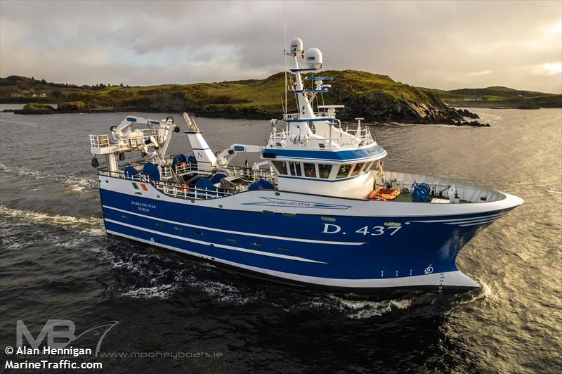 sparkling star (Fishing Vessel) - IMO 9910014, MMSI 250006528, Call Sign EIZH8 under the flag of Ireland