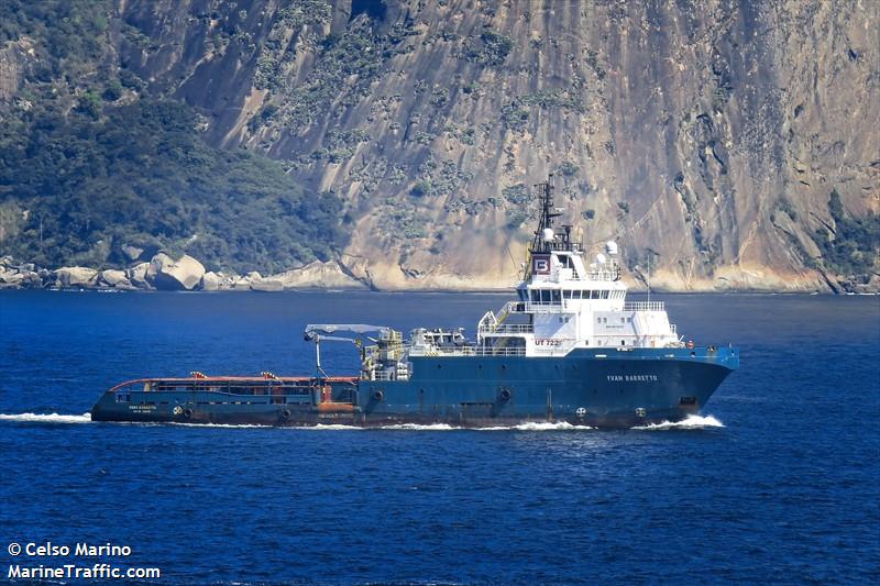 yvan barretto (Offshore Tug/Supply Ship) - IMO 9270232, MMSI 710050000, Call Sign PPPR under the flag of Brazil