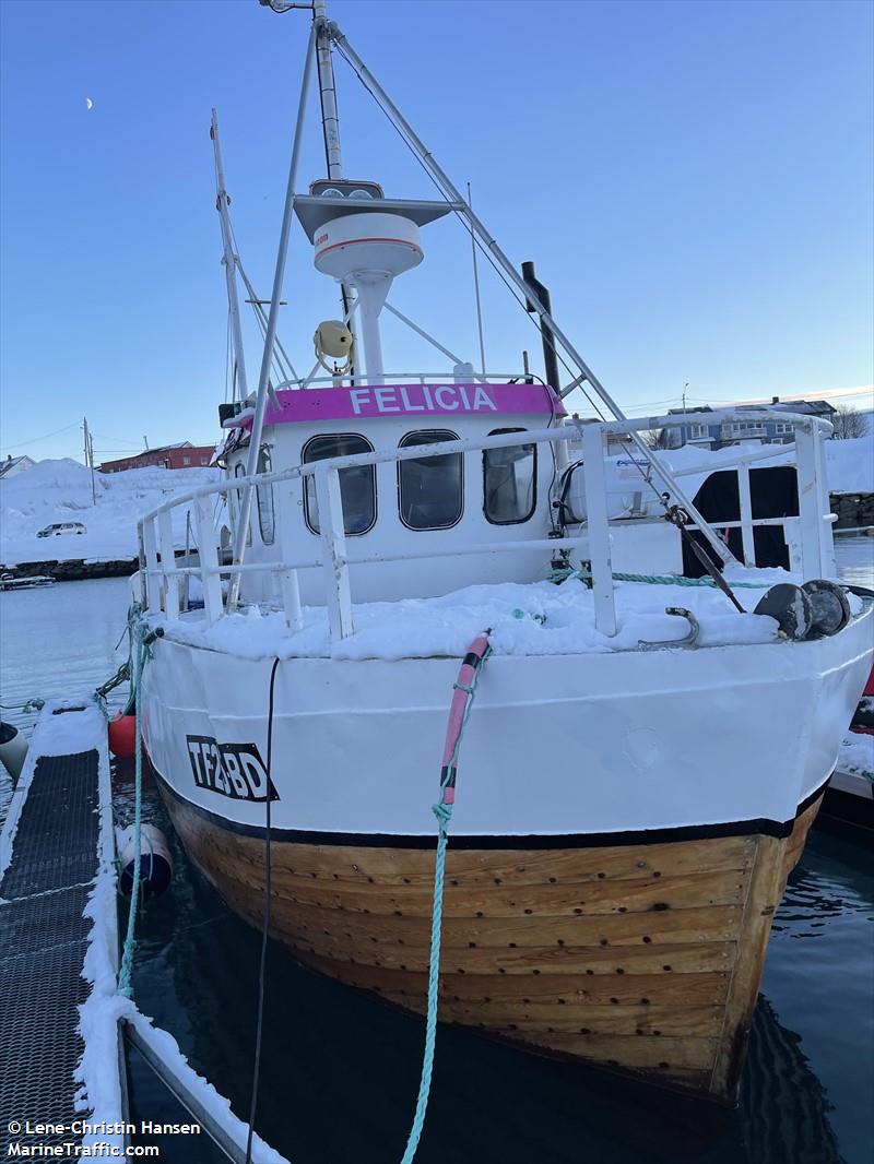 felicia (Fishing vessel) - IMO , MMSI 257053740, Call Sign LK5207 under the flag of Norway