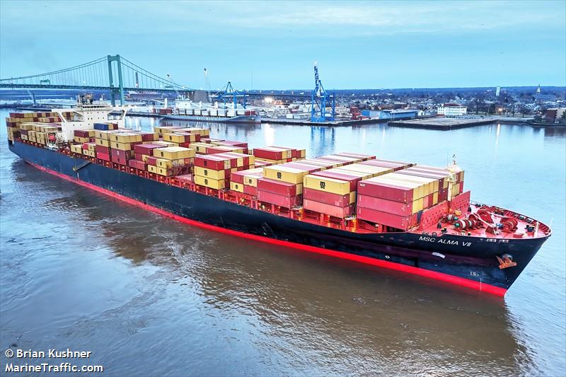 msc alma vii (Container Ship) - IMO 9196852, MMSI 636022116, Call Sign 5LHG5 under the flag of Liberia