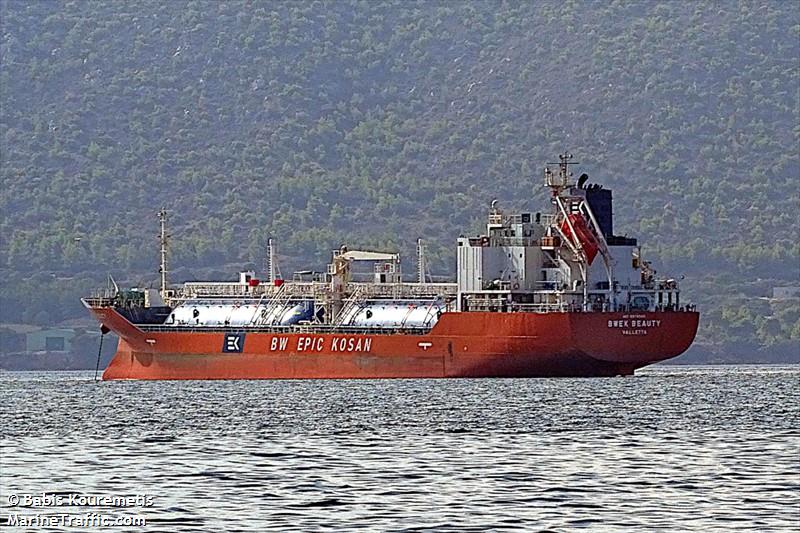 bwek beauty (LPG Tanker) - IMO 9974589, MMSI 256370000, Call Sign 9HA5812 under the flag of Malta