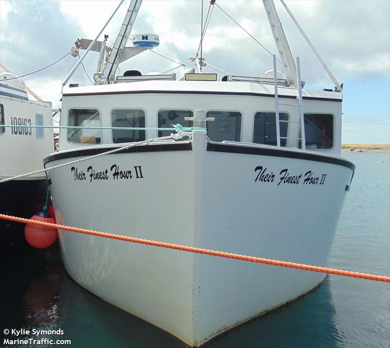 their finest hour ii (Fishing vessel) - IMO , MMSI 316025857 under the flag of Canada